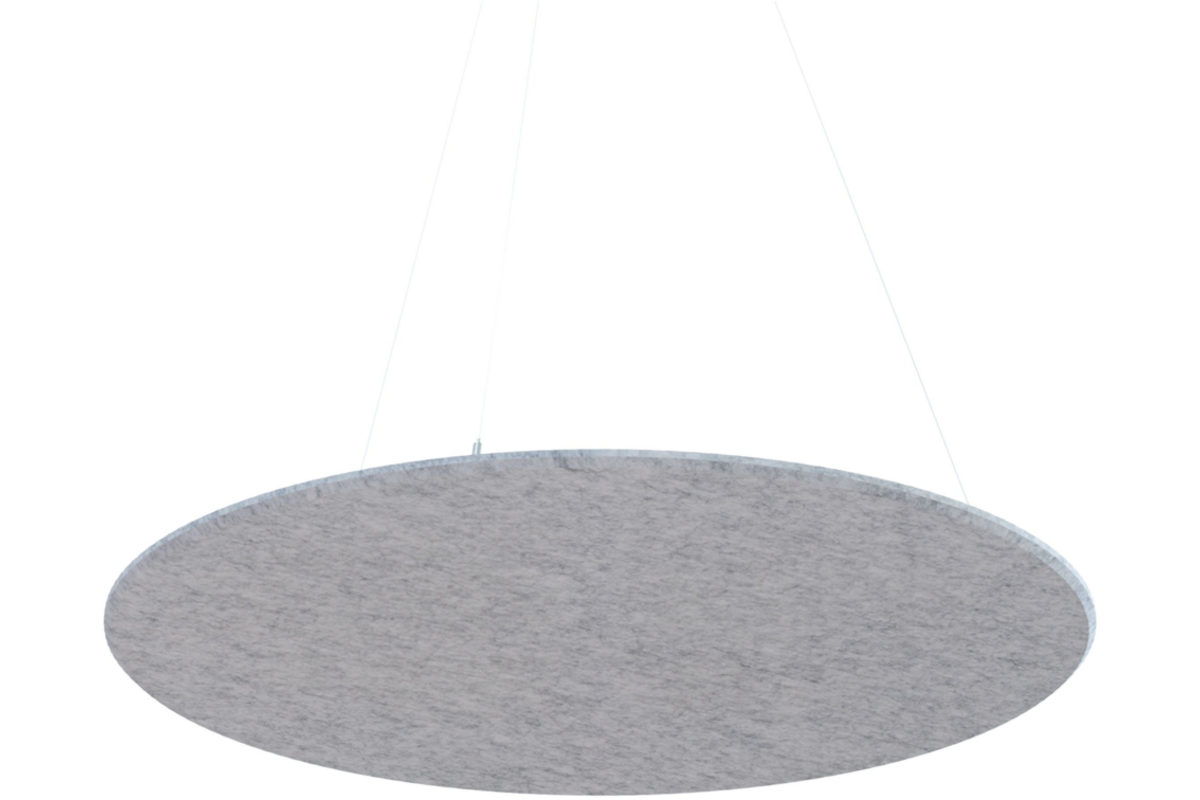 Akoestisch PET-vilt rond plafondpaneel, lichtgrijs,Ø120 cm