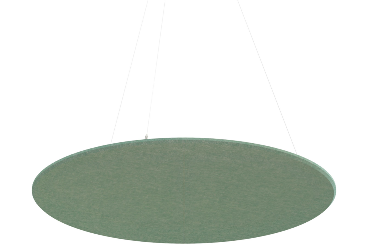 Akoestisch PET-vilt rond plafondpaneel, petrol groen,Ø120 cm