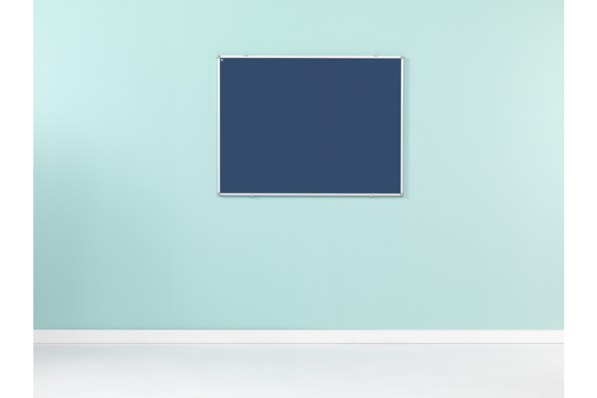 Prikbord Softline profiel 16mm, bulletin blauw, 45x60 cm