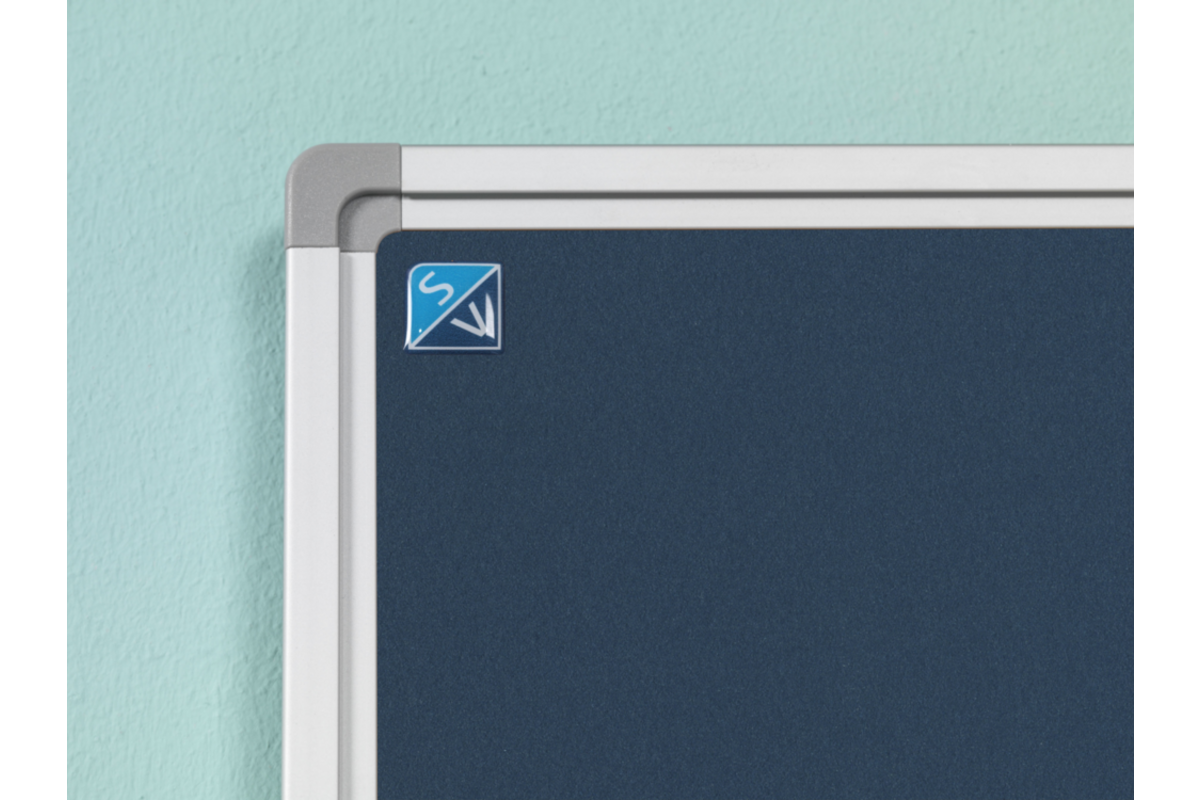 Prikbord Softline profiel 16mm, bulletin blauw, 120x180 cm