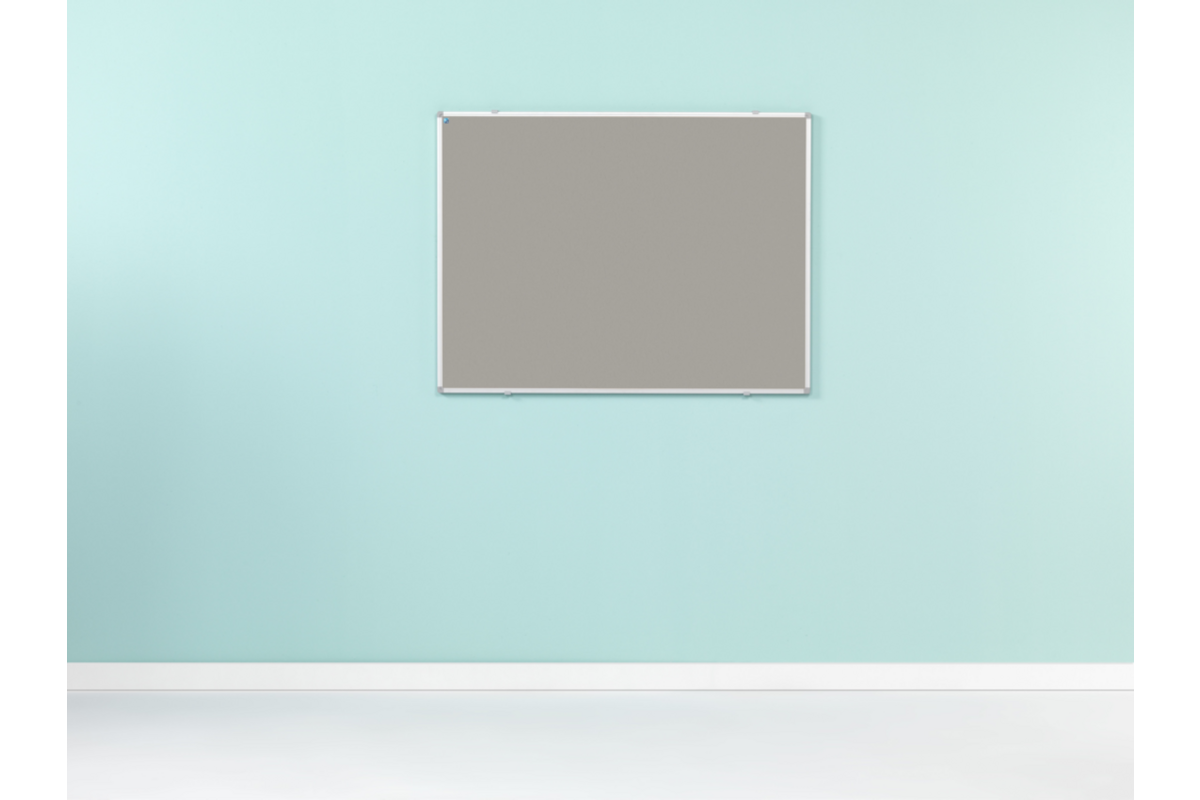 Prikbord Softline profiel 16mm, bulletin grijs, 60x90 cm