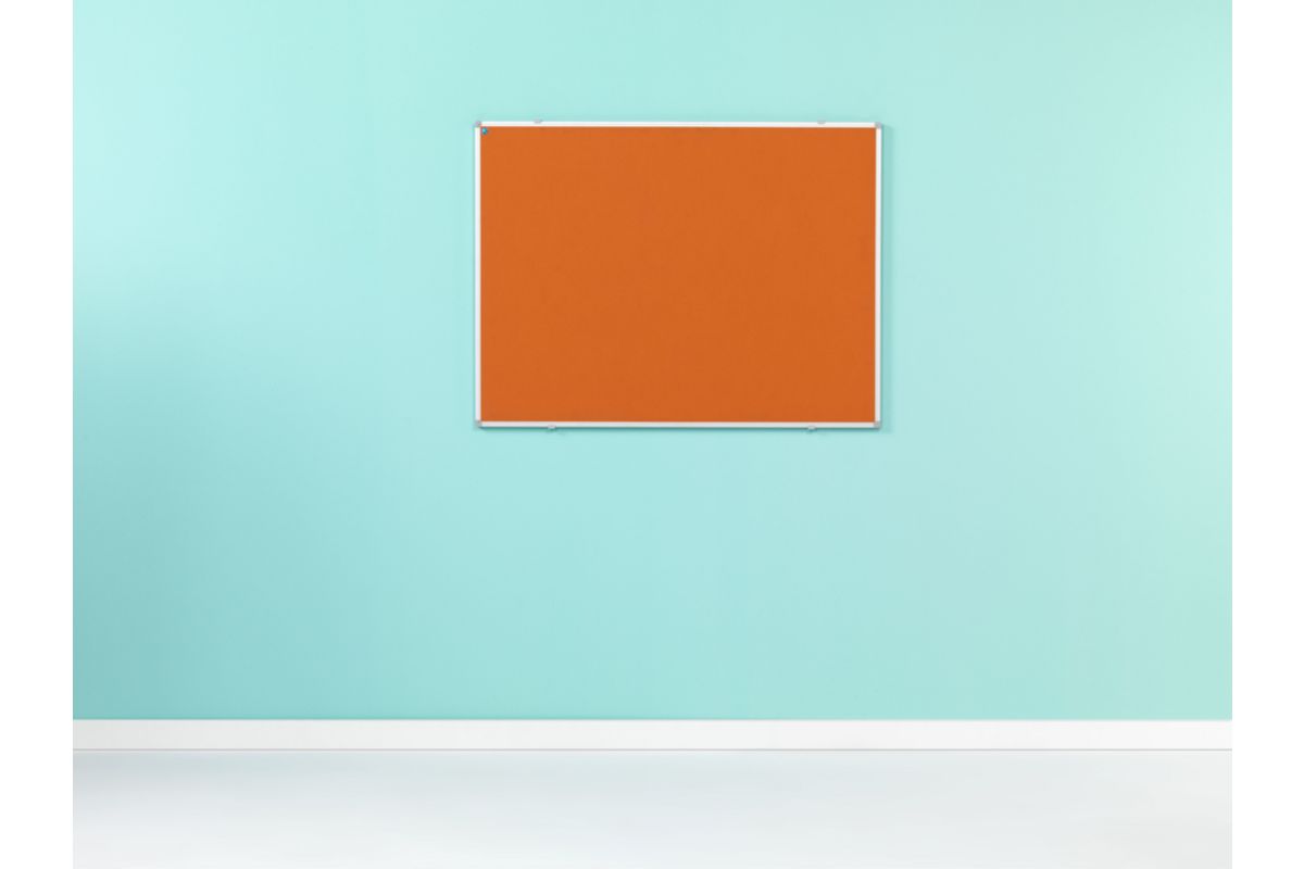Prikbord Softline profiel 16mm, bulletin oranje, 90x180 cm