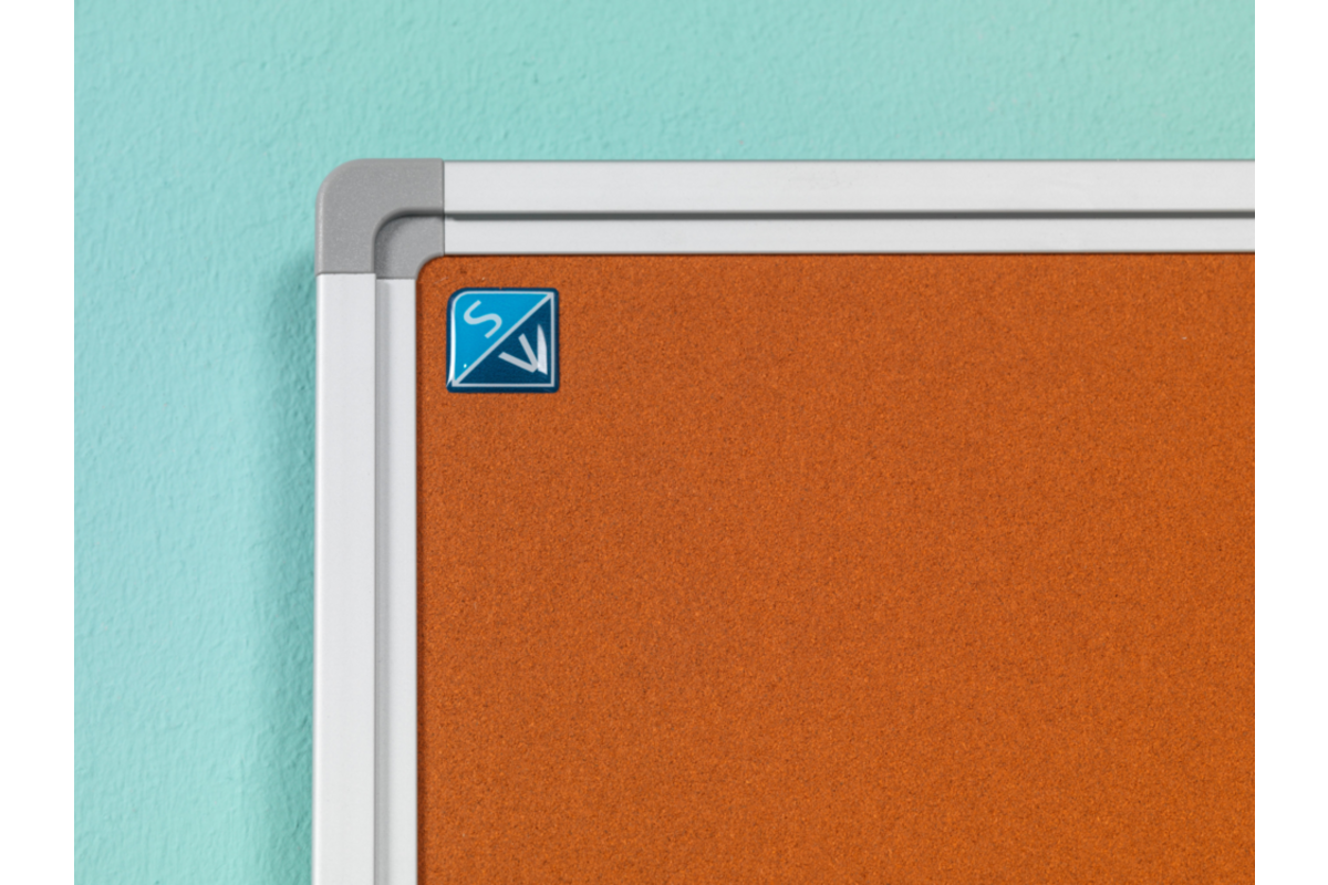 Prikbord Softline profiel 16mm, bulletin oranje, 120x180 cm