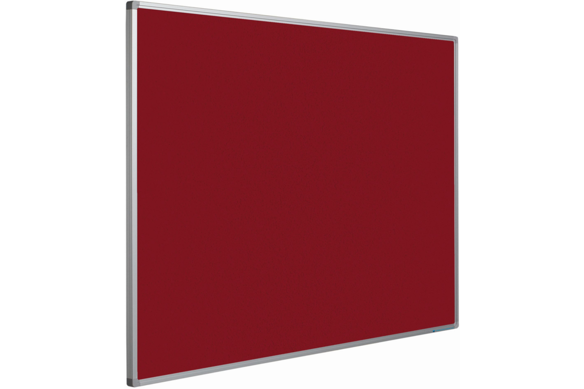 Prikbord Softline profiel 16mm, bulletin rood, 90x120 cm