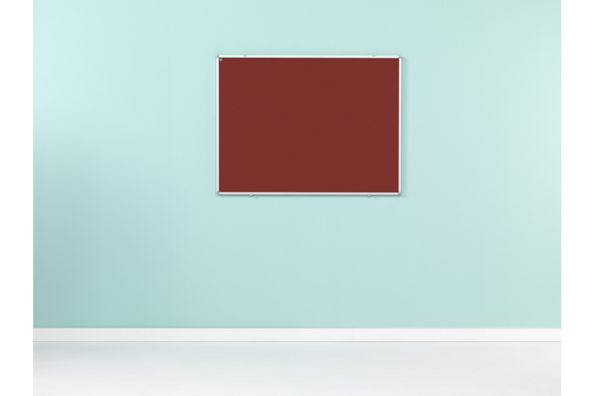 Prikbord Softline profiel 16mm, bulletin rood, 120x180 cm