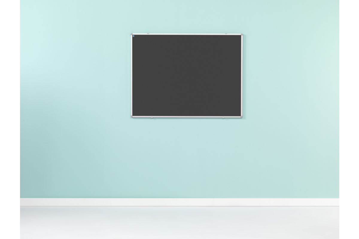Prikbord Softline profiel 16mm, bulletin zwart, 120x180 cm