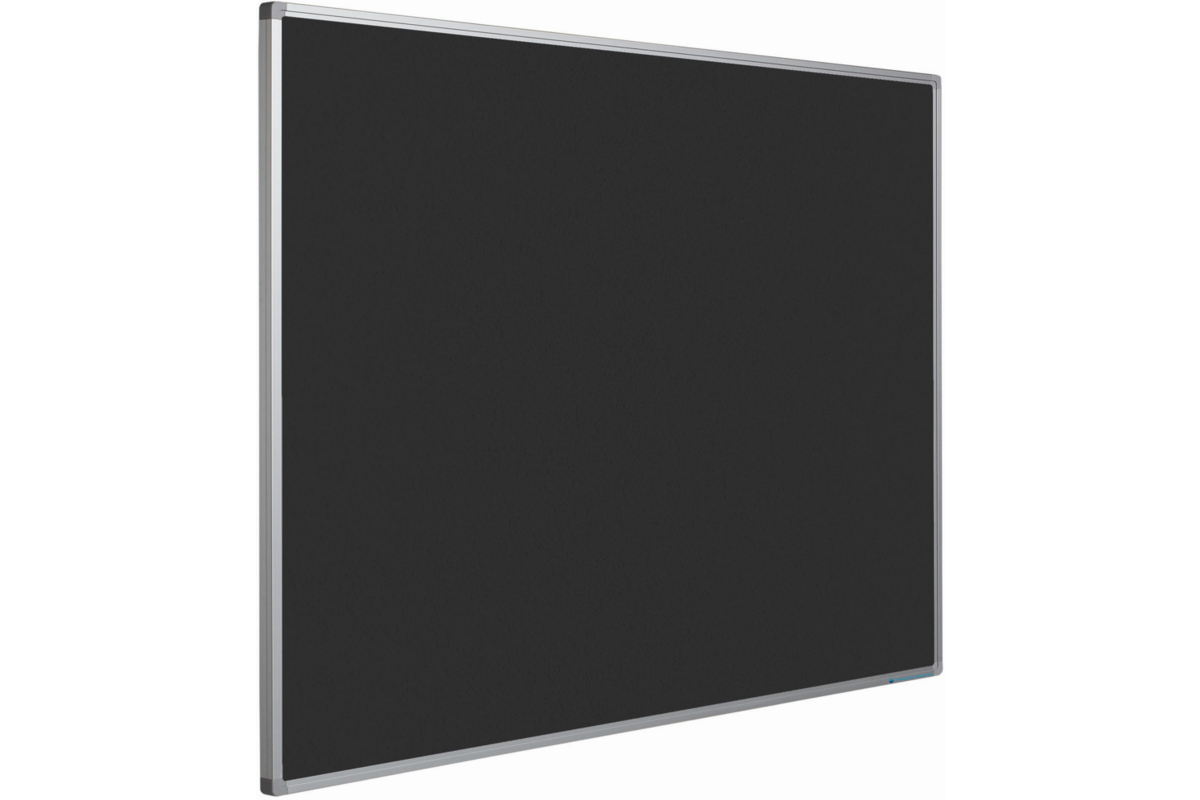 Prikbord Softline profiel 16mm, bulletin zwart, 120x180 cm
