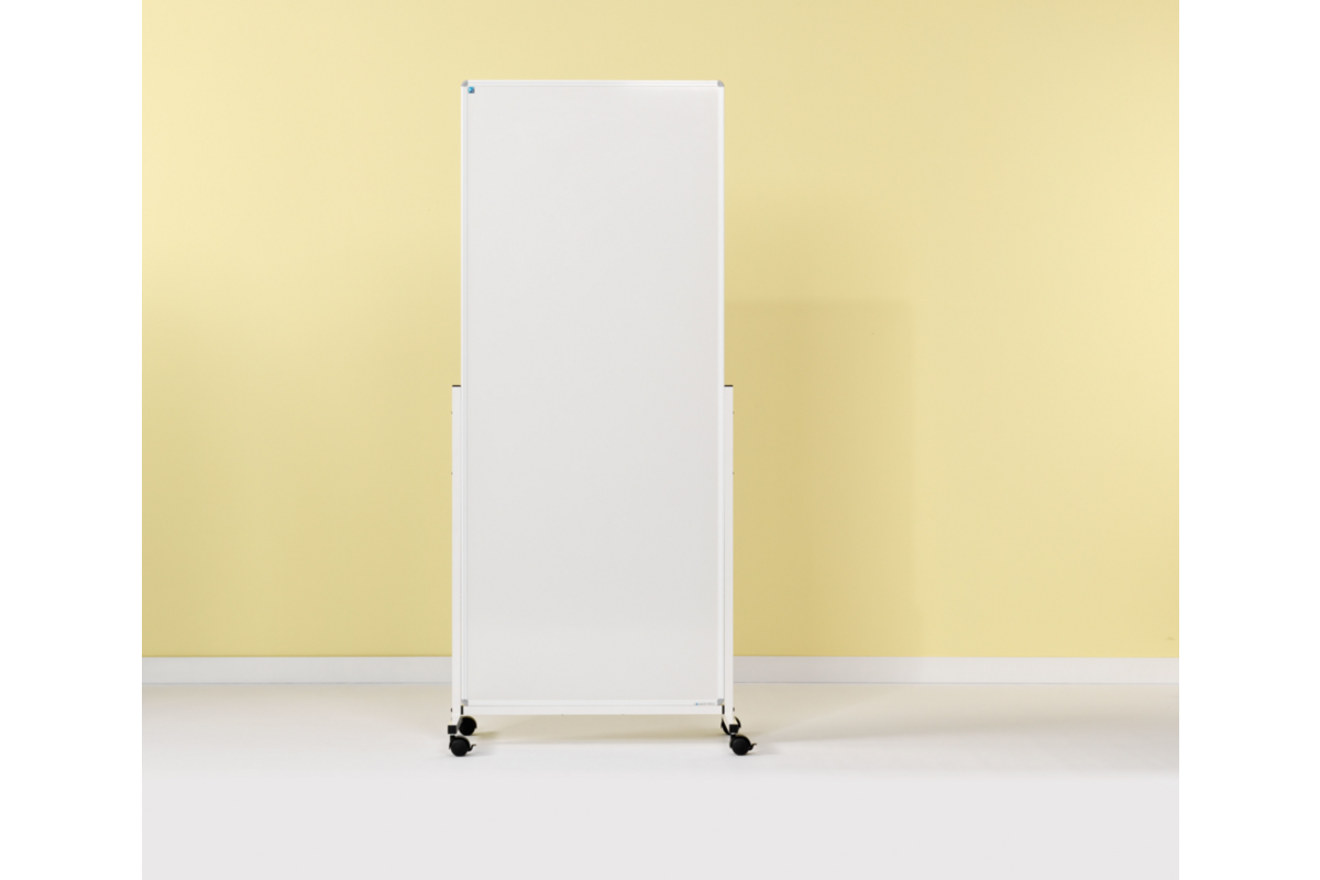 Smit Visual mobiel whiteboard, emailstaal wit, 180x75 cm