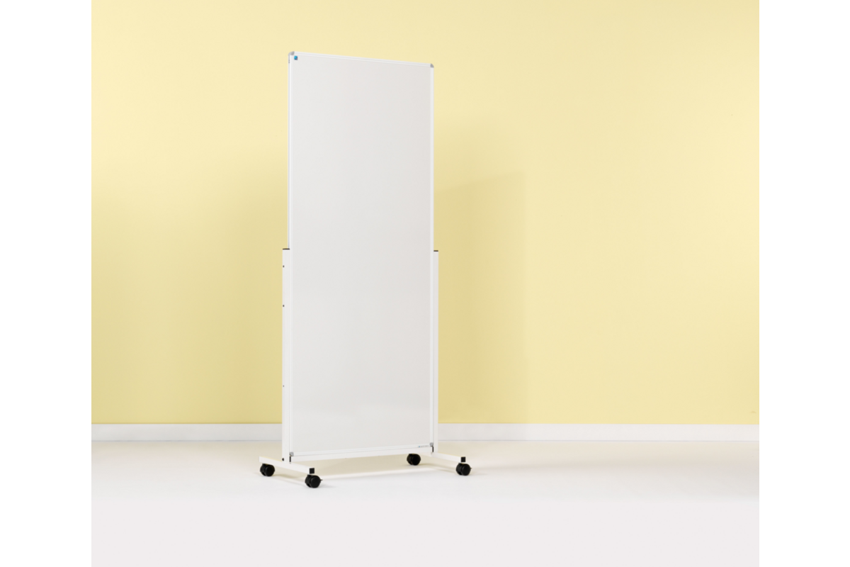 Smit Visual mobiel whiteboard, emailstaal wit, 180x75 cm