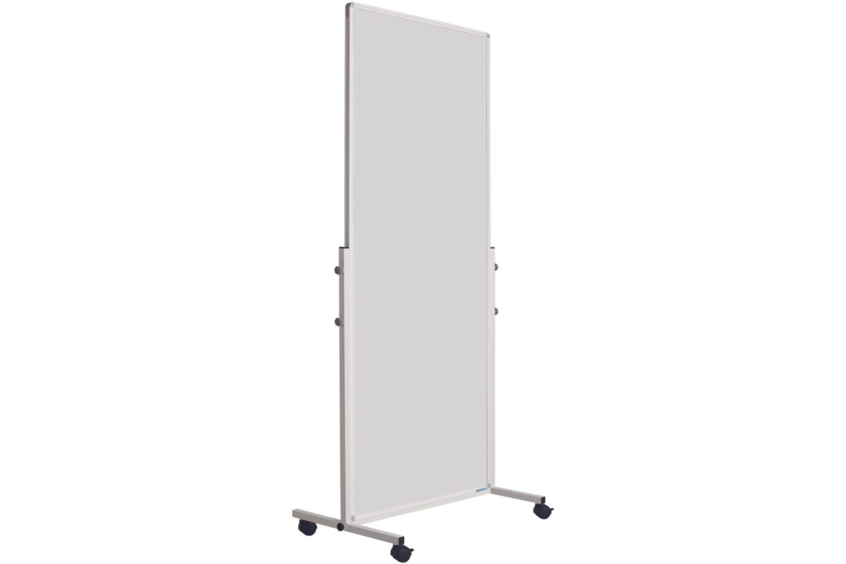 Smit Visual mobiel whiteboard, emailstaal wit, 180x75 cm