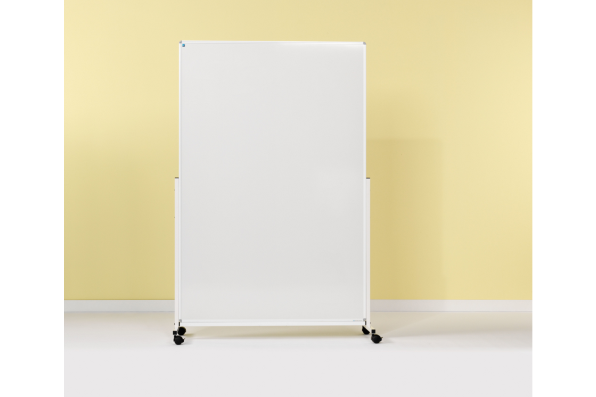 Smit Visual mobiel whiteboard, emailstaal wit, 180x120 cm