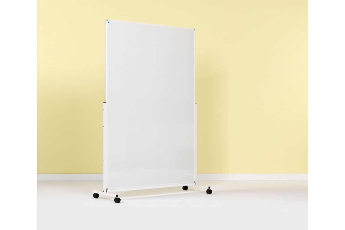 Smit Visual mobiel whiteboard, emailstaal wit, 180x120 cm