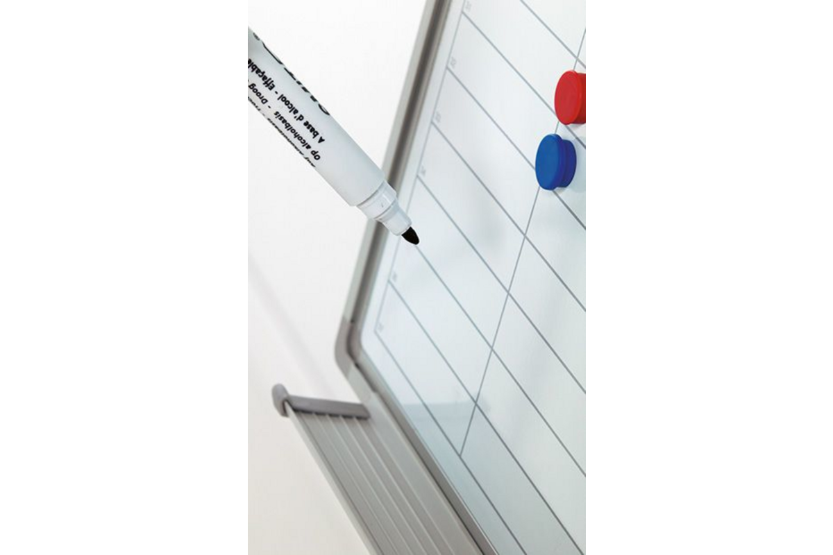 Planbord Softline profiel 8mm Werkdagen, NL incl. dagenstr, 90x120cm