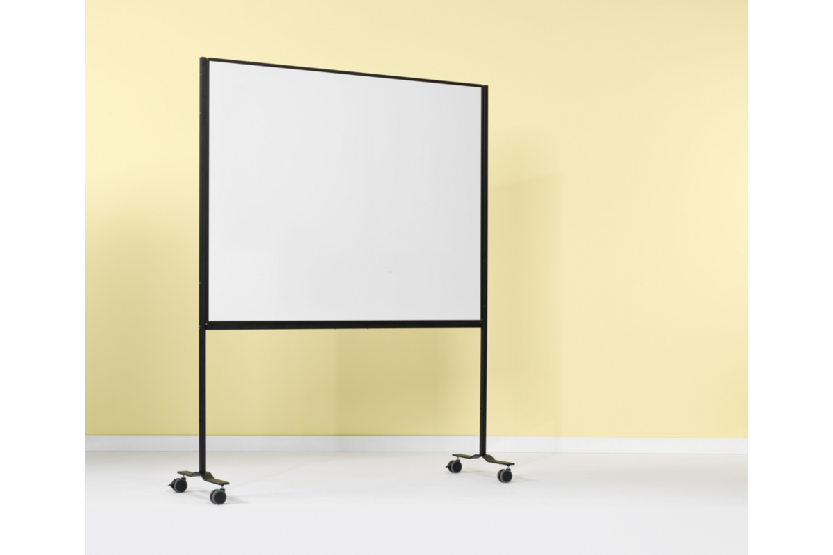 Verrijdbaar Work Board, emailstaal wit, 120x150 cm