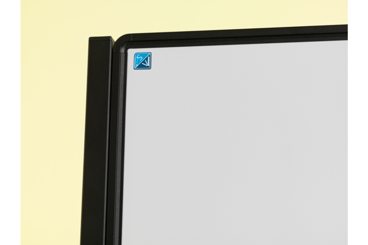 Verrijdbaar Work Board, emailstaal wit, 120x150 cm