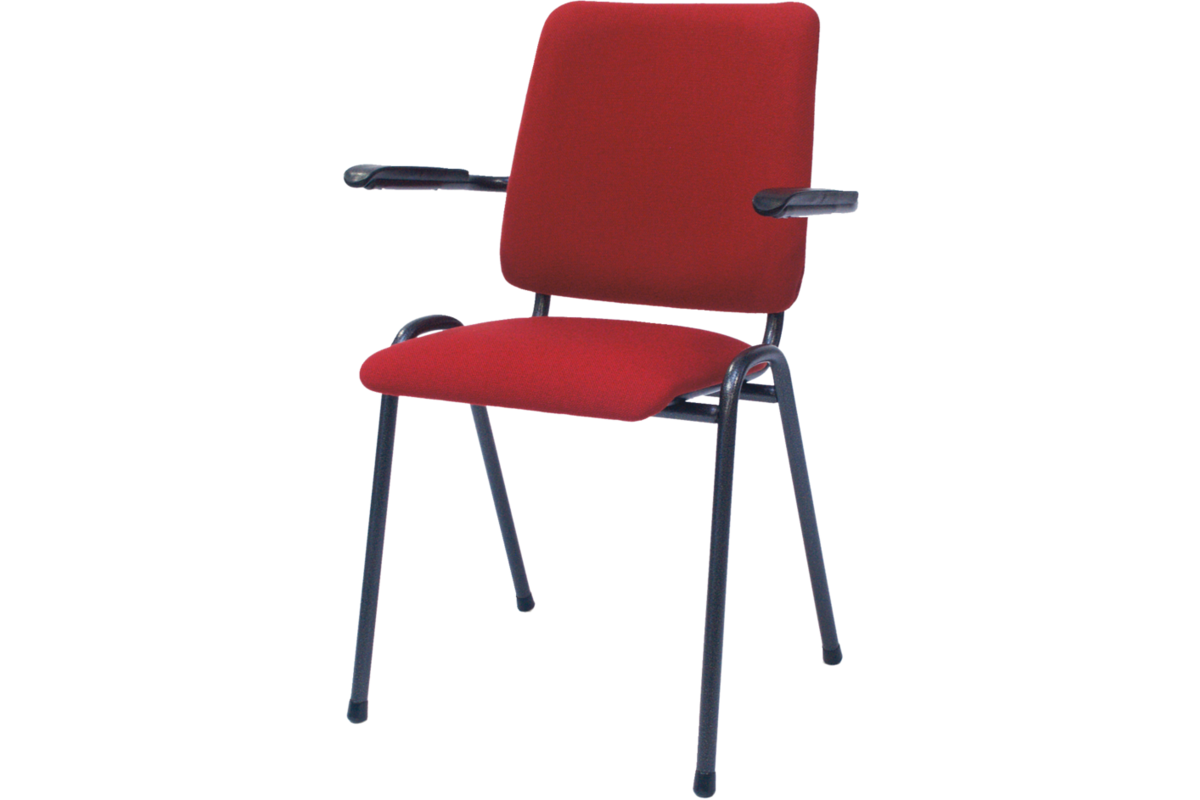Stoel Time out, stoffen rug + zitting, armleggers en viltdoppen