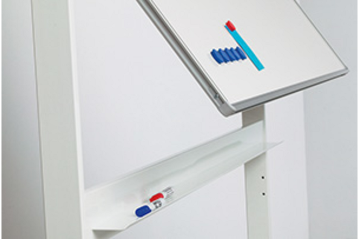 Kantelbord RC10mm profiel, email wit/wit incl. solid onderstel 100x200