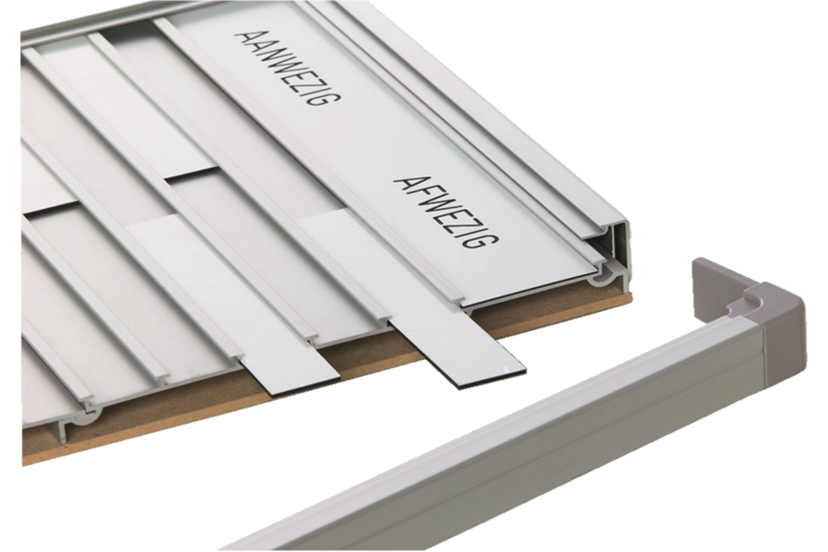Naamplaatjes blanco 12 x 2 cm, 10 stuks