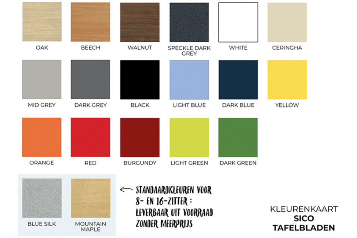 Rechthoekige tafel met banken, 366 x 74 cm (LxH)