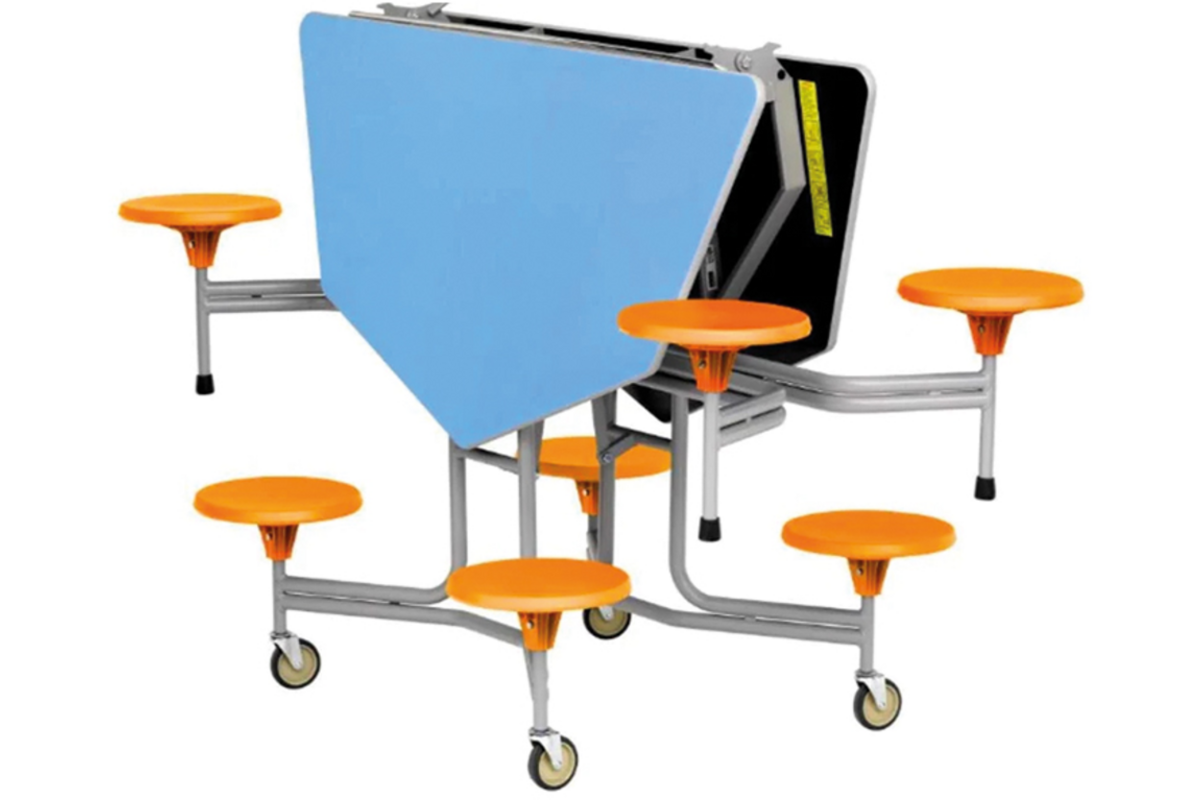 Achthoekige tafel, 8-zitter H61 136cm x 153cm x 61cm