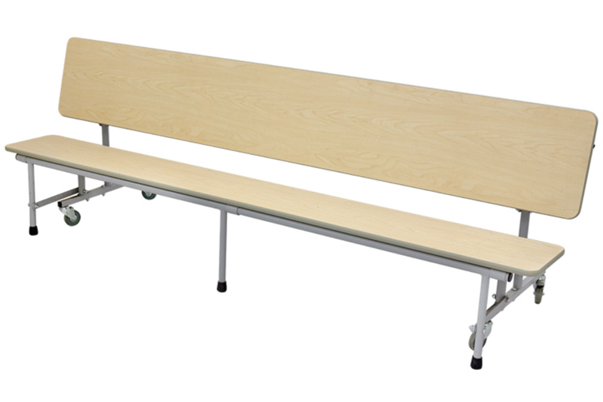 3-in1 tafel/zitbanken, H74 244cm x 74cm (zithoogte 42,5cm)