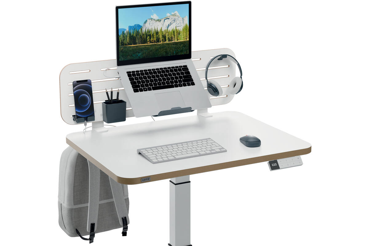 Leitz Ergo Bureau Ophangbord met laptophouder, 80x25 cm