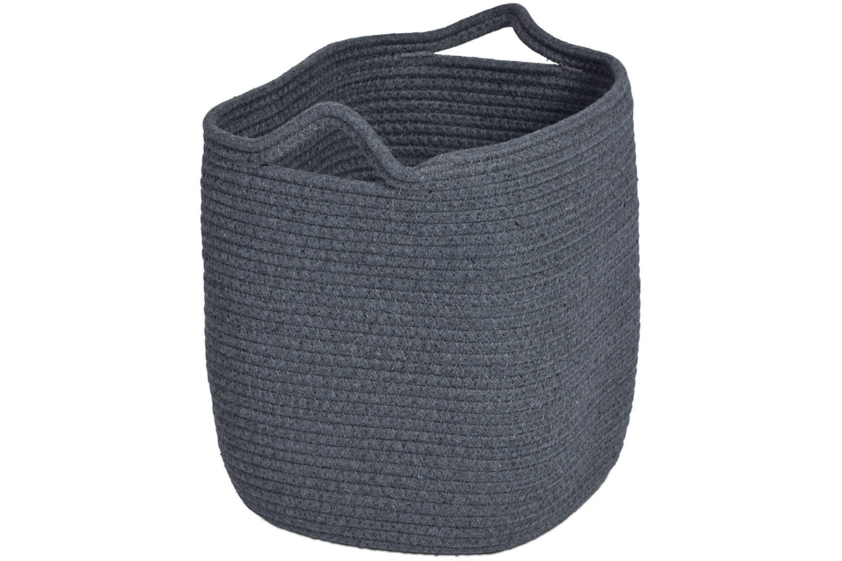 Mand van touw, donkergrijs, diep, set van 6 stuks, PT1330