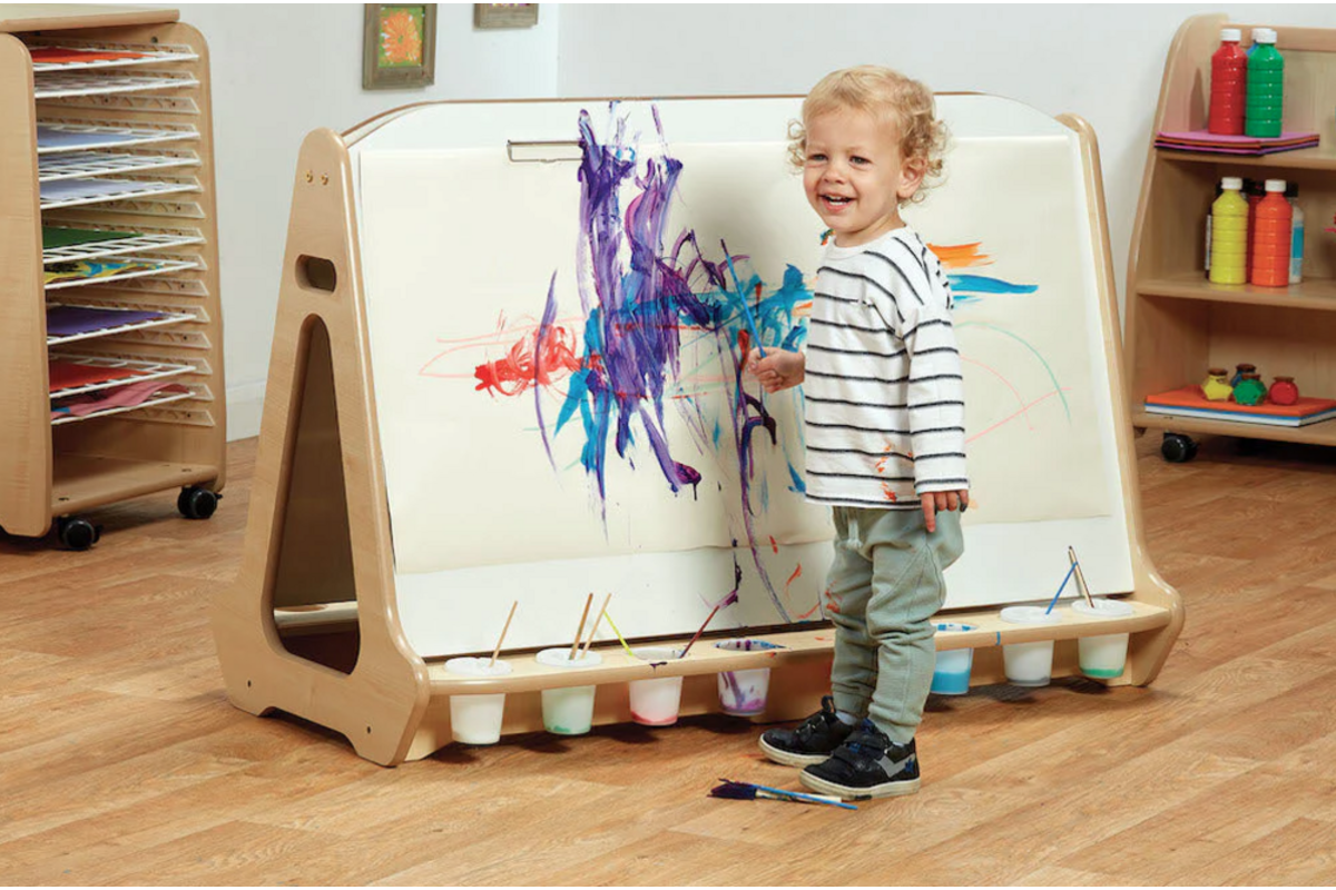Ezel Dubbelzijdige met 4 stations, whiteboard, PT1063