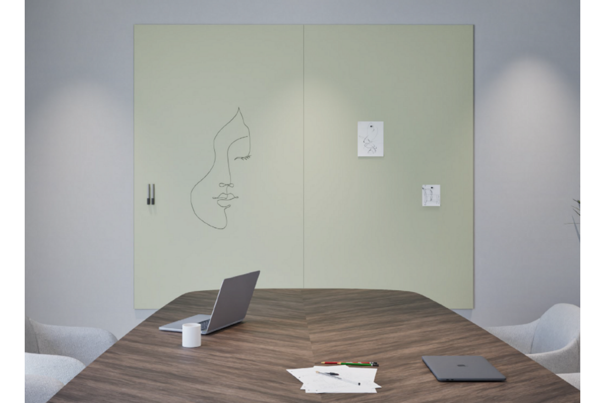 Chameleon Sharp Wall - 198 x 354 cm (3 panelen), Satin Leaf