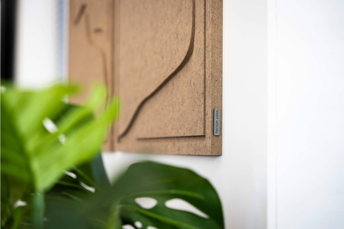 FLOW 2 luik -Acoustic Art - Bruin, 2 stuks, 80x60 cm