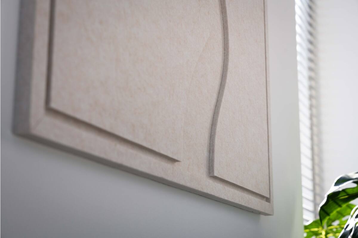 FLOW Large - Acoustic Art - Beige, 1 stuk, 120x80 cm