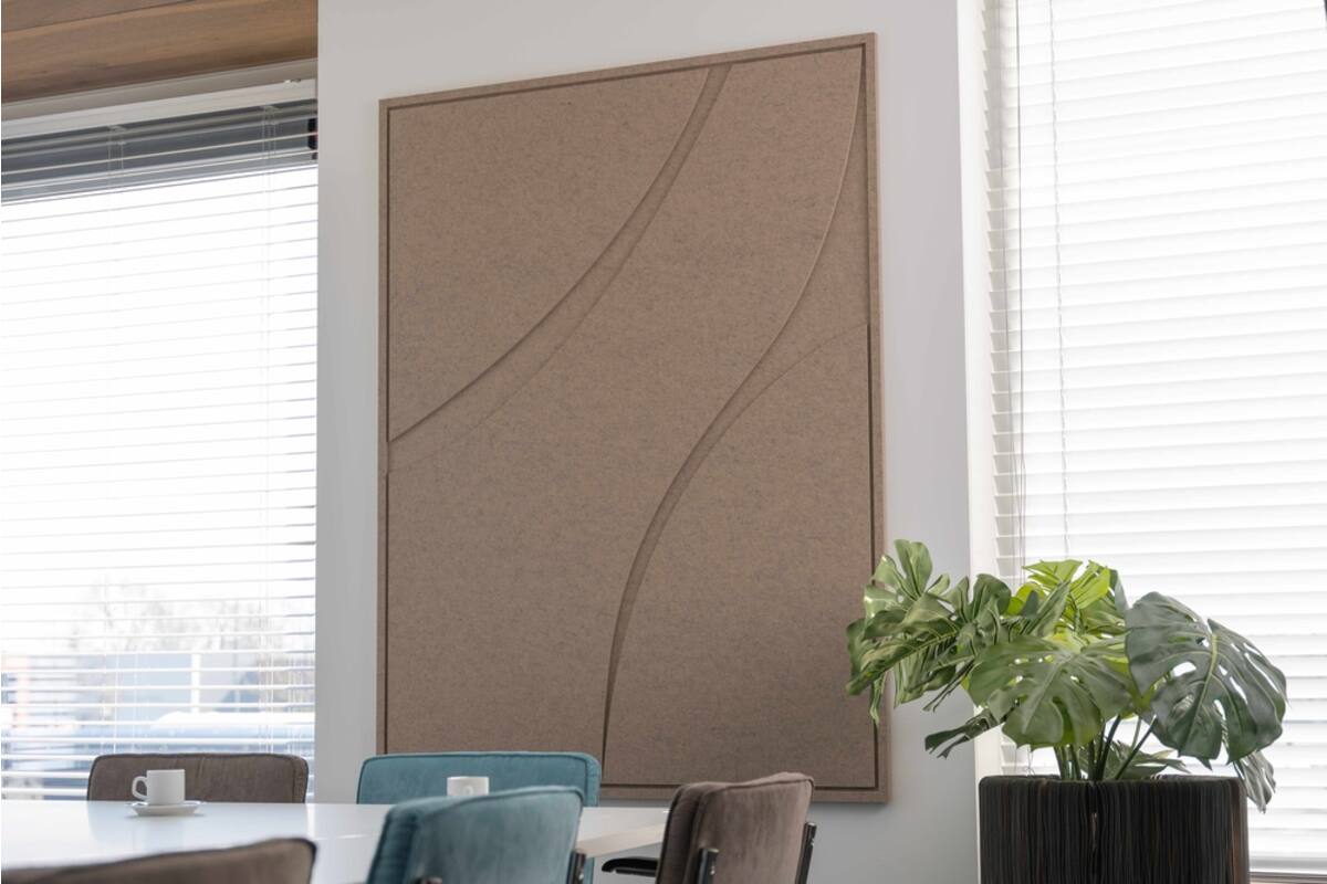 FLOW Extralarge - Acoustic Art - Bruin, 1 stuk, 160x120 cm