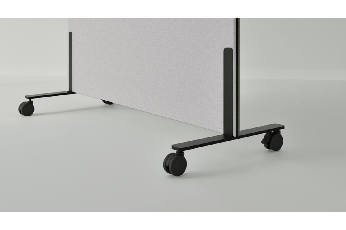 Akoestische whiteboard Silva, 200 x 120 cm, Lichtgrijs, verrijdbaar