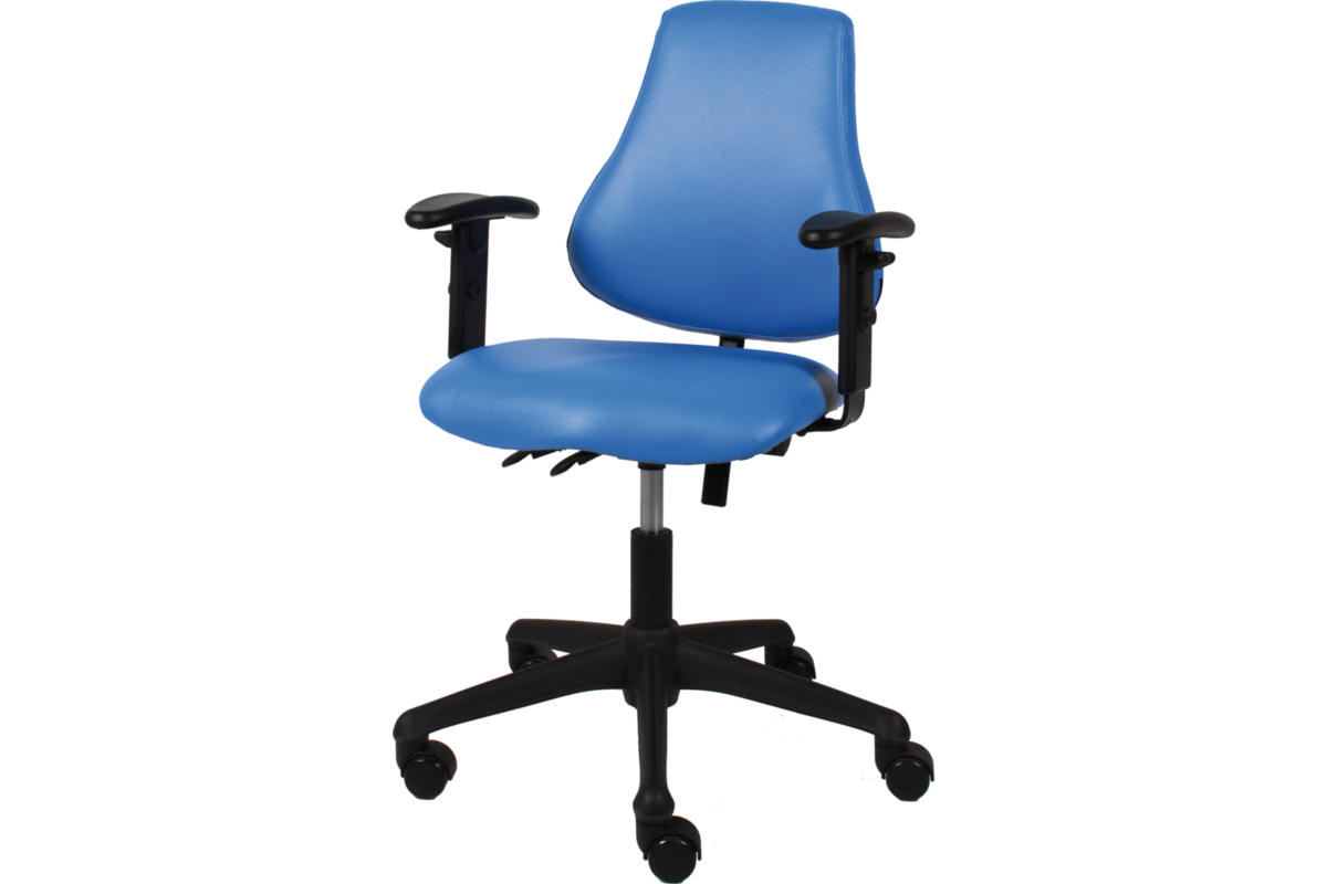 Leidster/voedingsstoel Comfort blauw met armleggers