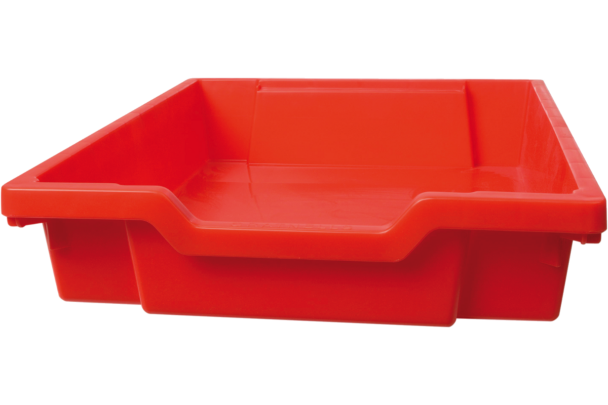 Gratnell lade F1 - 31 x 43 x 7,5 cm (lxdxh), rood / Flame Red (09)