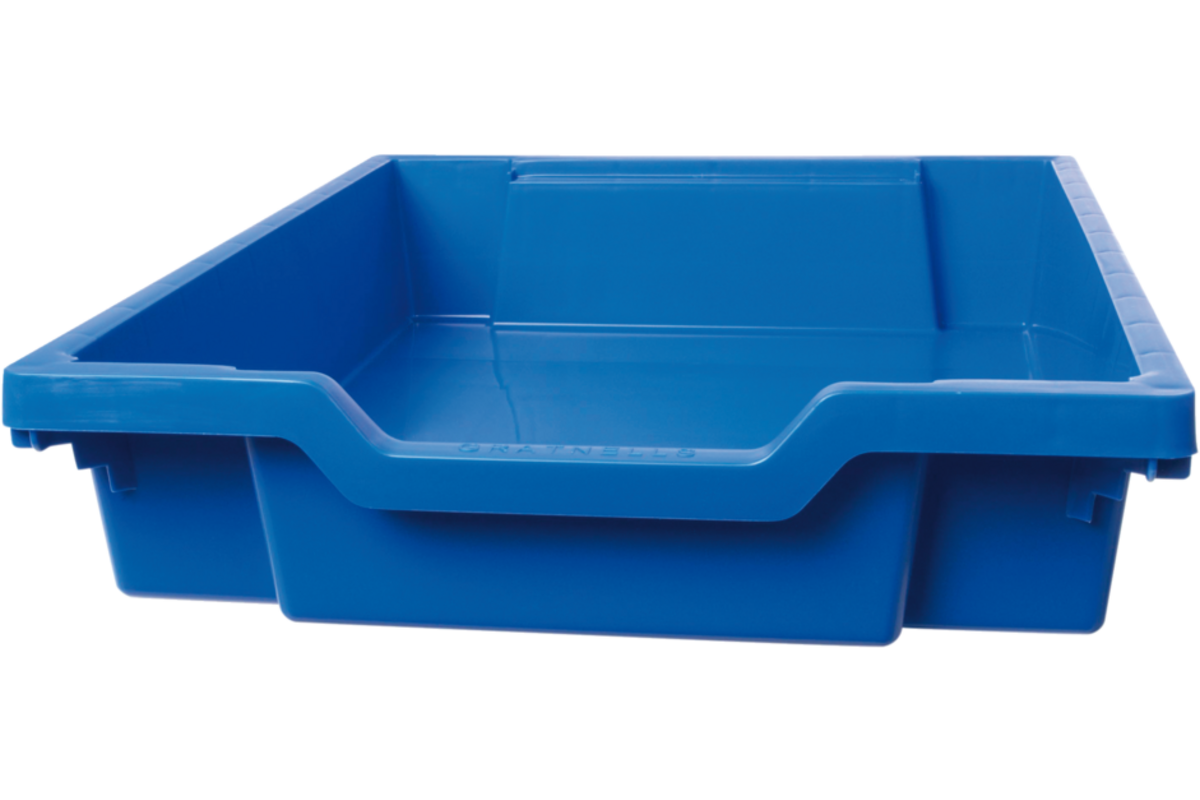 Gratnell lade F1 - 31 x 43 x 7,5 cm (lxdxh), blauw / Royal Blue (06)