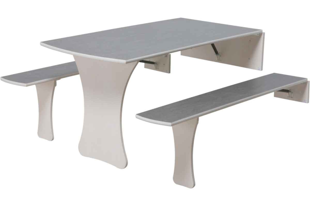 Opklapbank los Lengte 120xH32 cm, inclusief montage