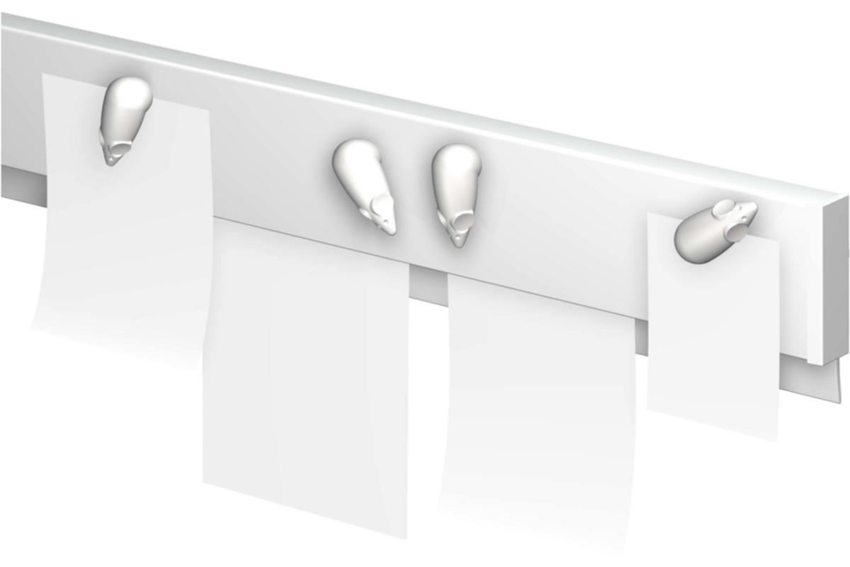 Info Rail magnetisch wit, 200 cm, incl. bevestigingsmateriaal