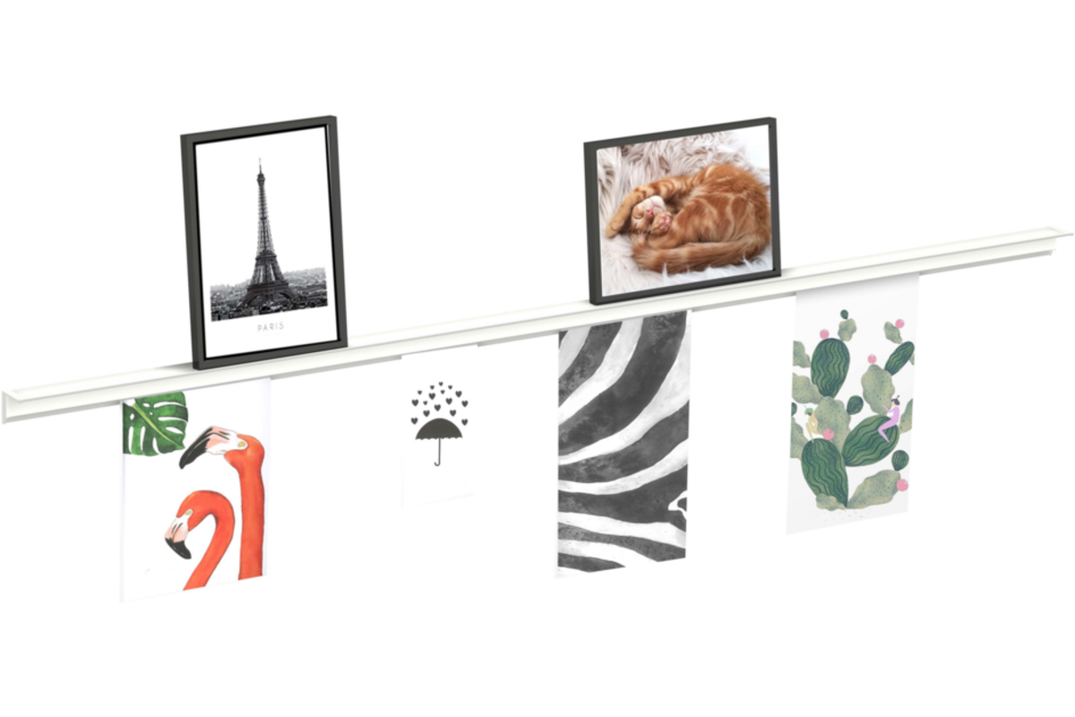 Info Rail+, wit 200 cm, inclusief