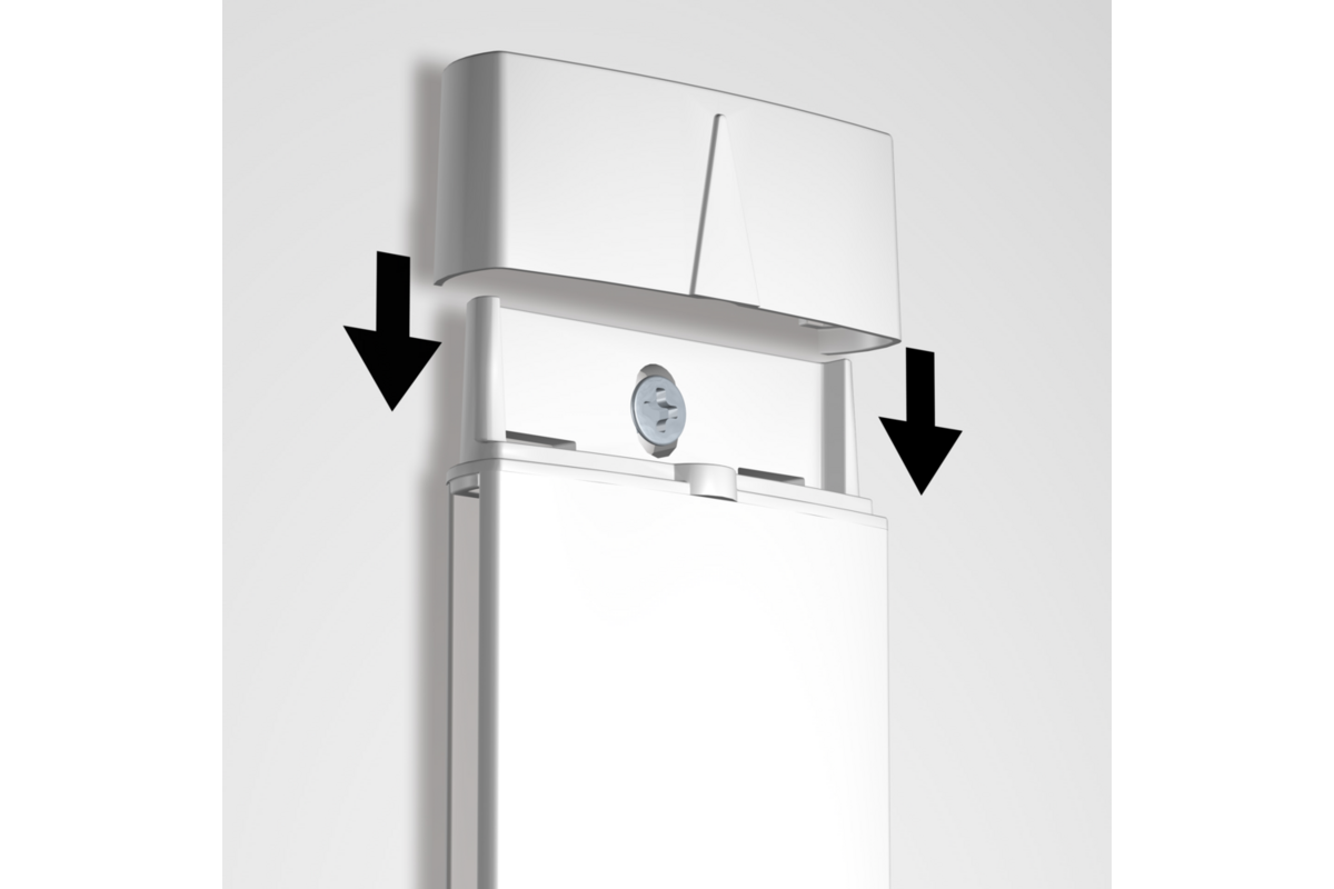 Card Rail wit, 114 cm, inclusief bevestigingsmateriaal en magneetjes