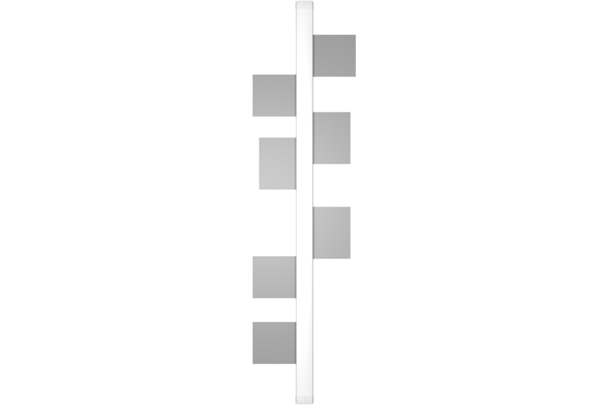Card Rail wit, 114 cm, inclusief bevestigingsmateriaal en magneetjes