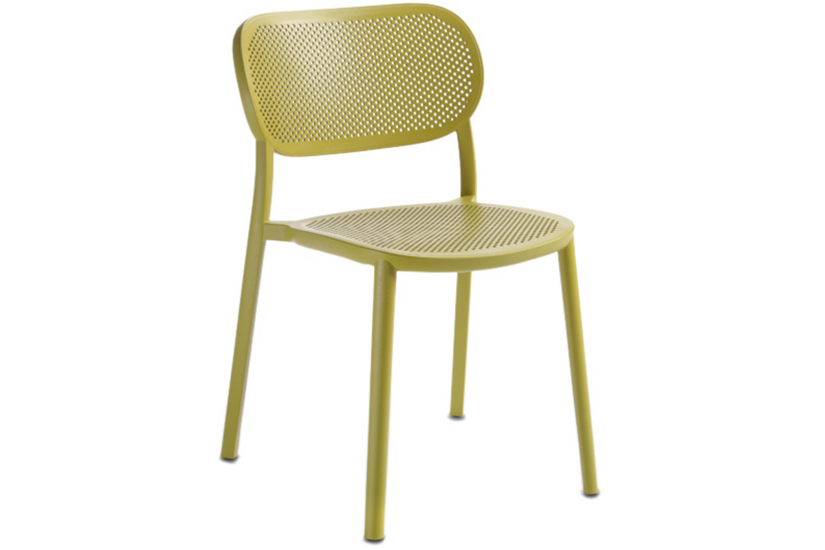 Stoel Nuta, zonder armleggers, Lime 35, set van 4 stoelen