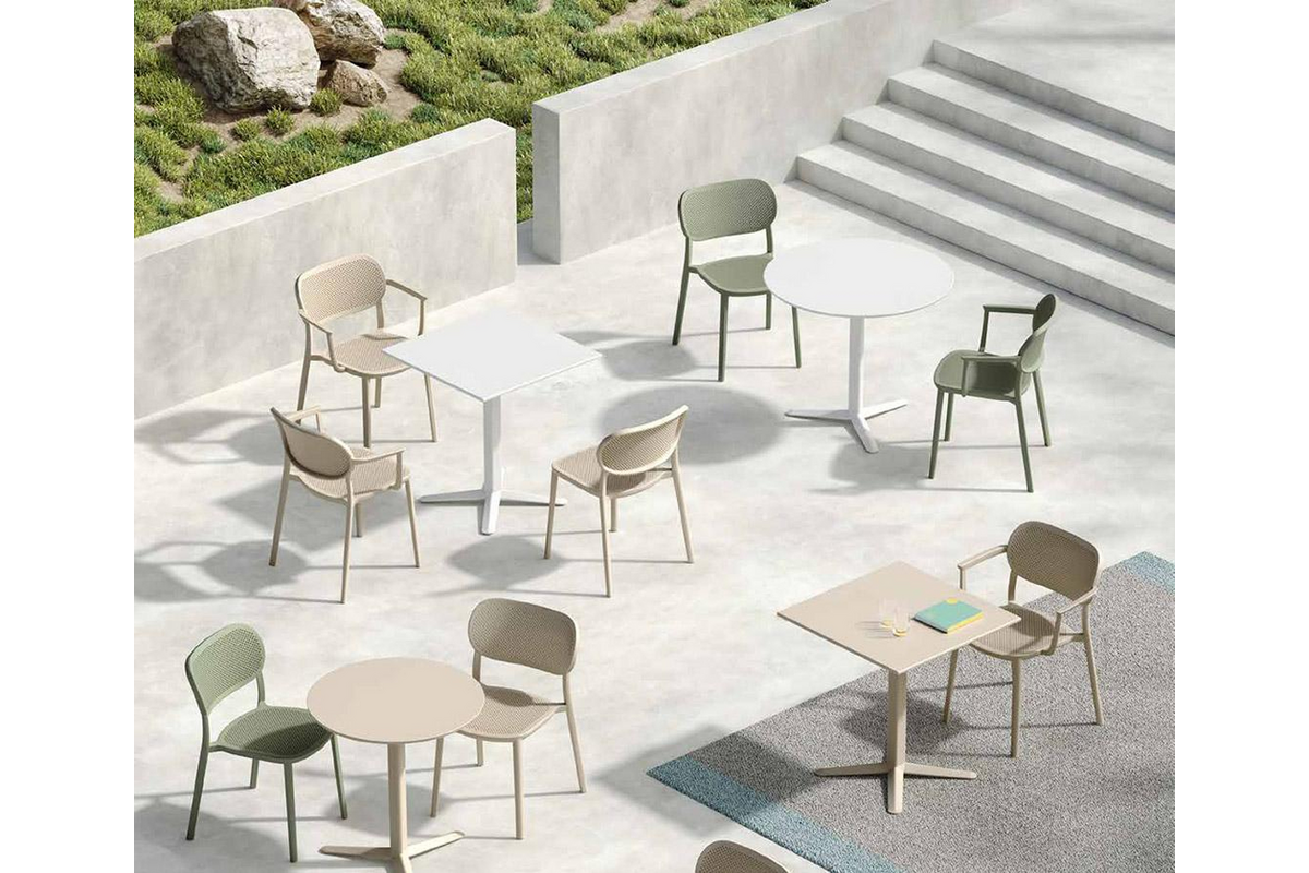 Stoel Nuta, zonder armleggers, Lime 35, set van 4 stoelen
