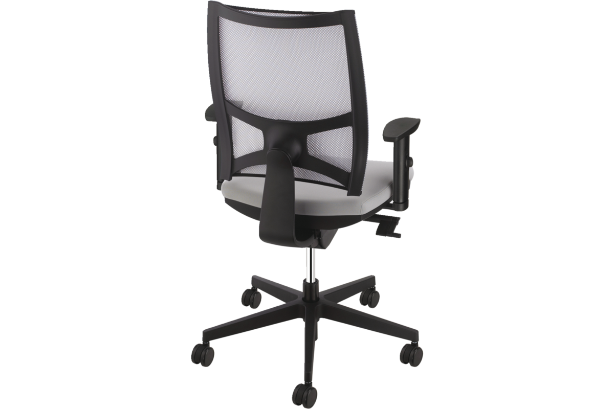 Bureaustoel Team Strike Air voet+ rug Mesh zwart, excl. arml. BN-stof