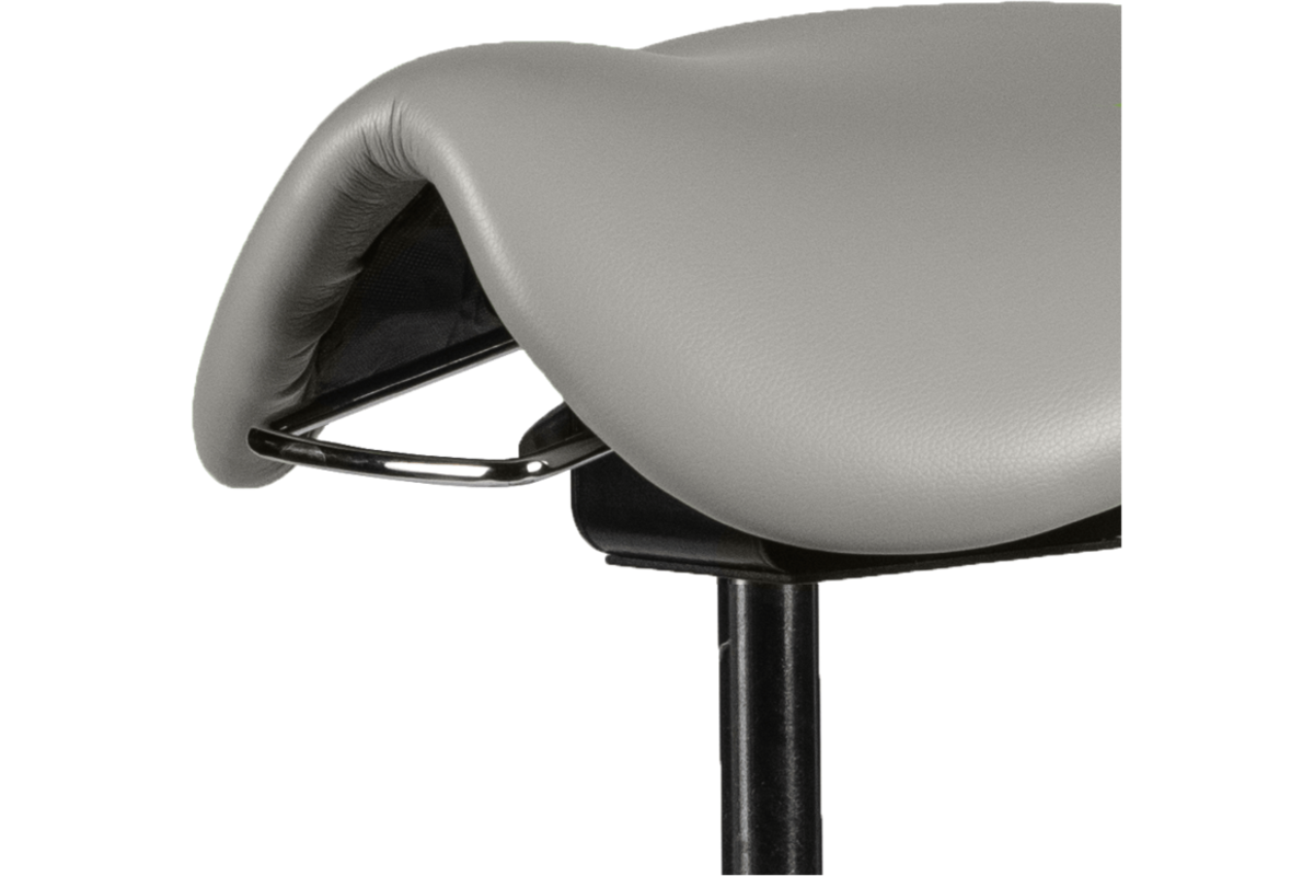 Zadelkruk zithoogte 46-61 cm, luxe kunstleder Donkergrijs/10