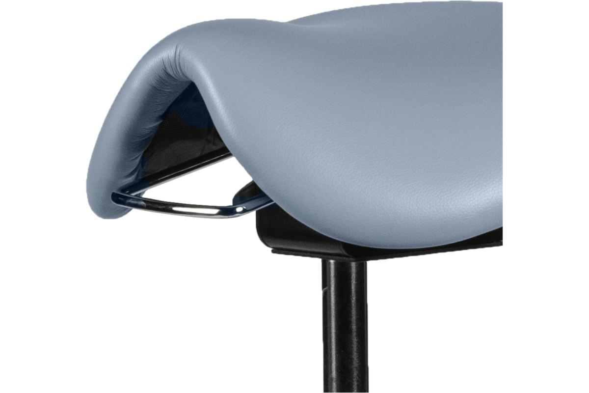 Zadelkruk zithoogte 46-61 cm, luxe kunstleder Lichtblauw/3