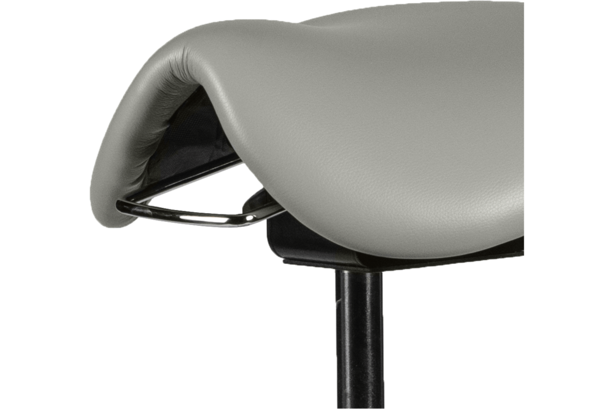 Zadelkruk zithoogte 46-61 cm, luxe kunstleder Lichtgrijs/6