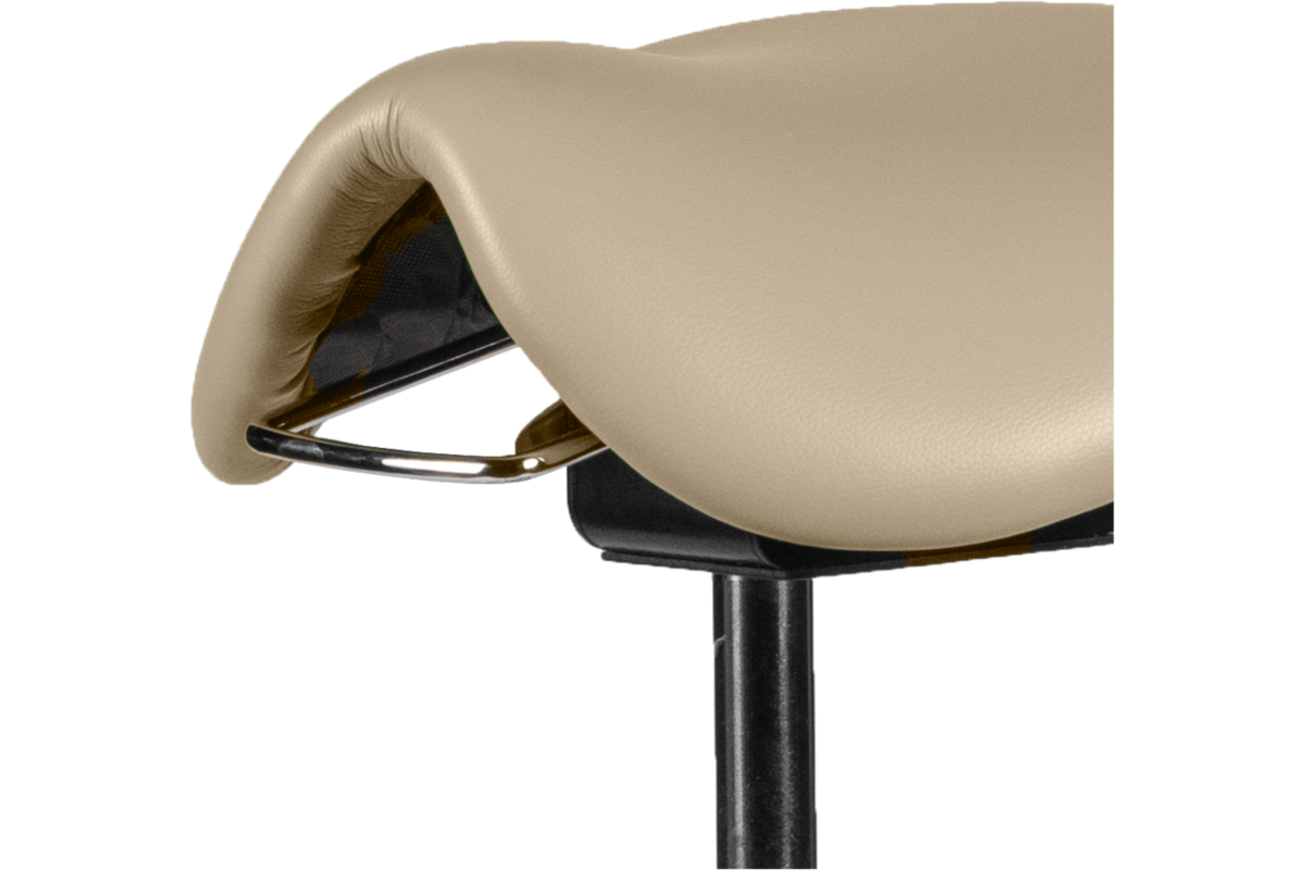 Zadelkruk zithoogte 46-61 cm, luxe kunstleder Naturel/12