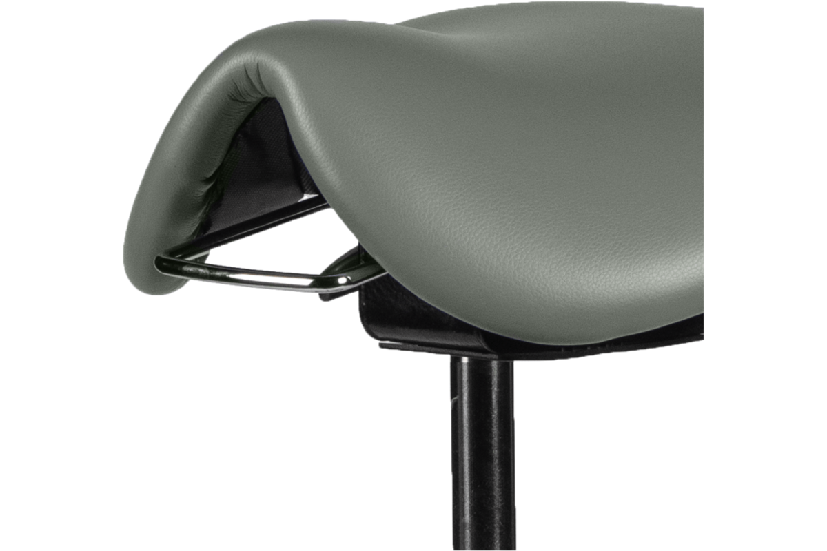 Zadelkruk zithoogte 46-61 cm, luxe kunstleder Olijf/16