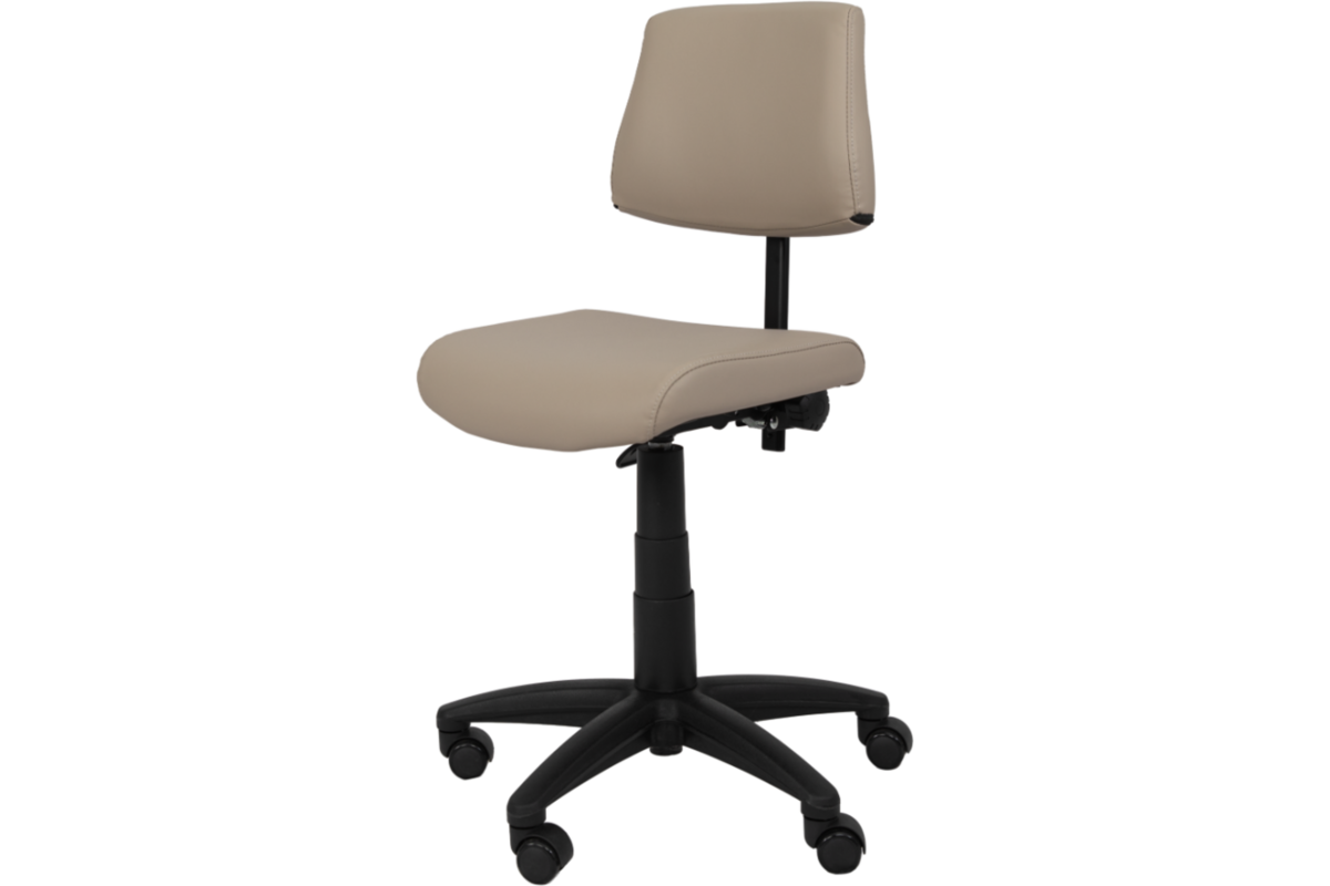 Stoel zithoogte 43-57 cm, luxe kunstleder Taupe/08